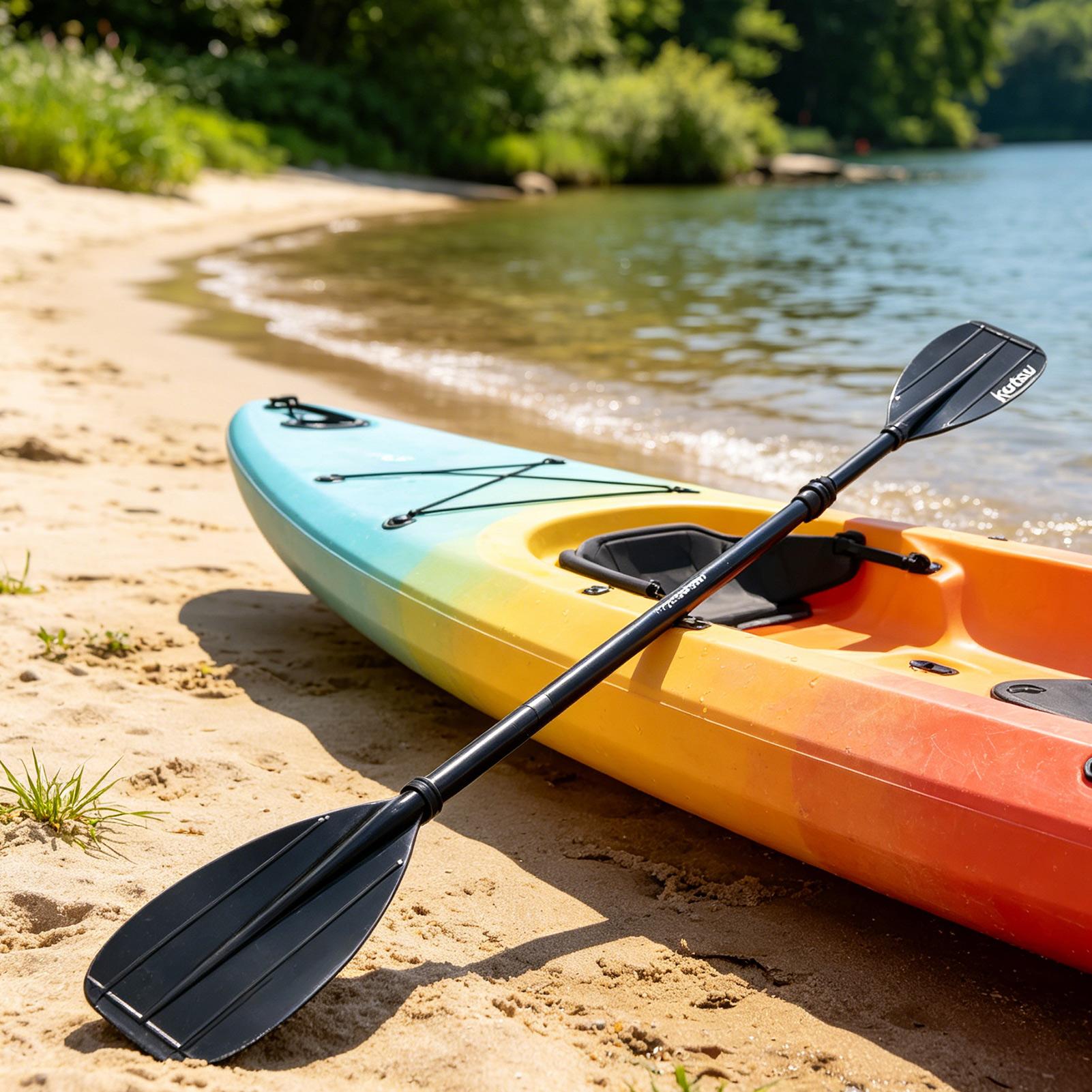 Fishing Kayak Paddle - Dayung Serat Karbon 2 Bagian Ringan