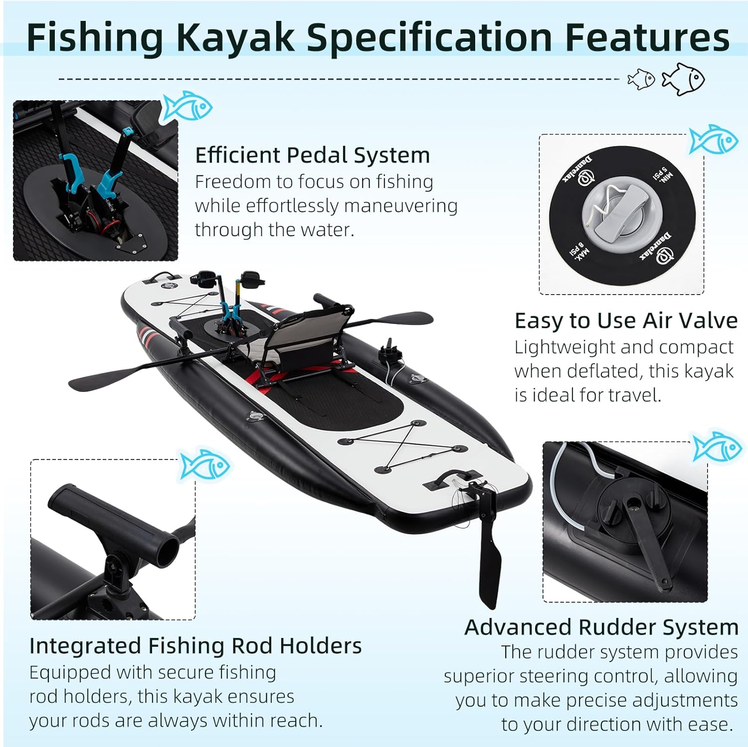Kayak Memancing Tiup PVC Premi - Fishing Kayak Inflatable ulasan dan harga