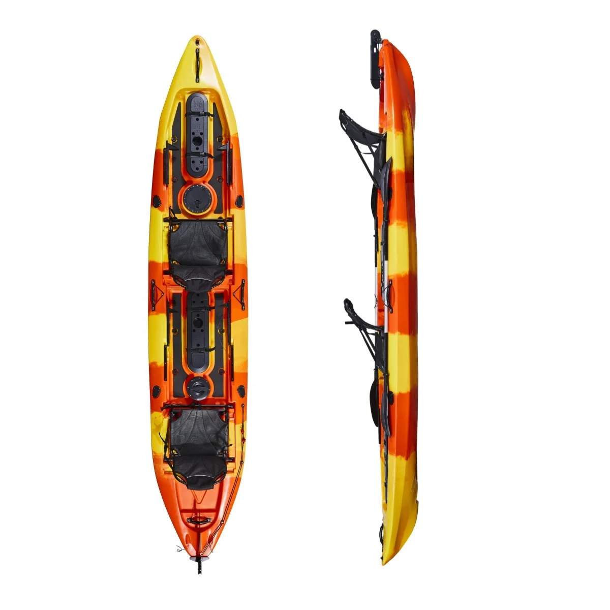 Grosir 2 orang Kayak plastik u - Fishing Kayak Paddle ulasan dan harga